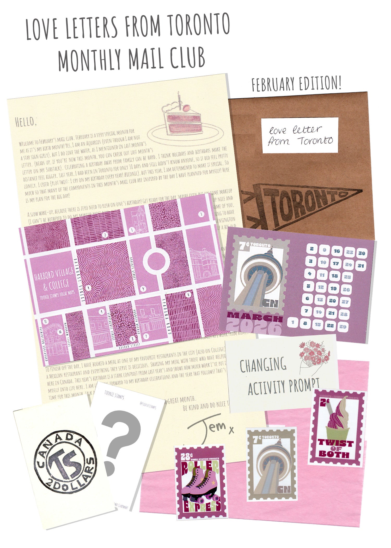 Love Letters from Toronto - Monthly Mail Club - February