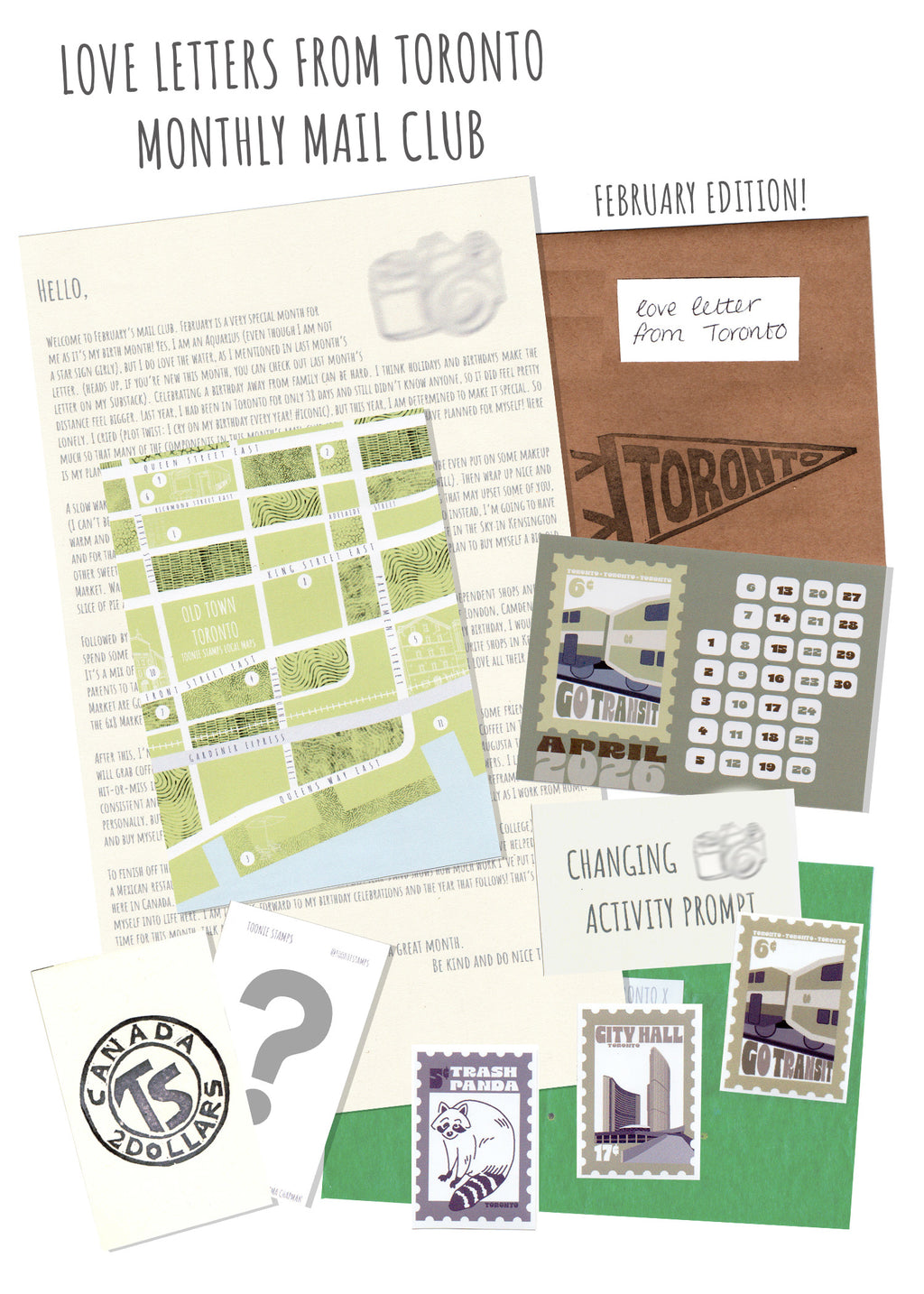 New Love Letters from Toronto - Monthly Mail Club - March