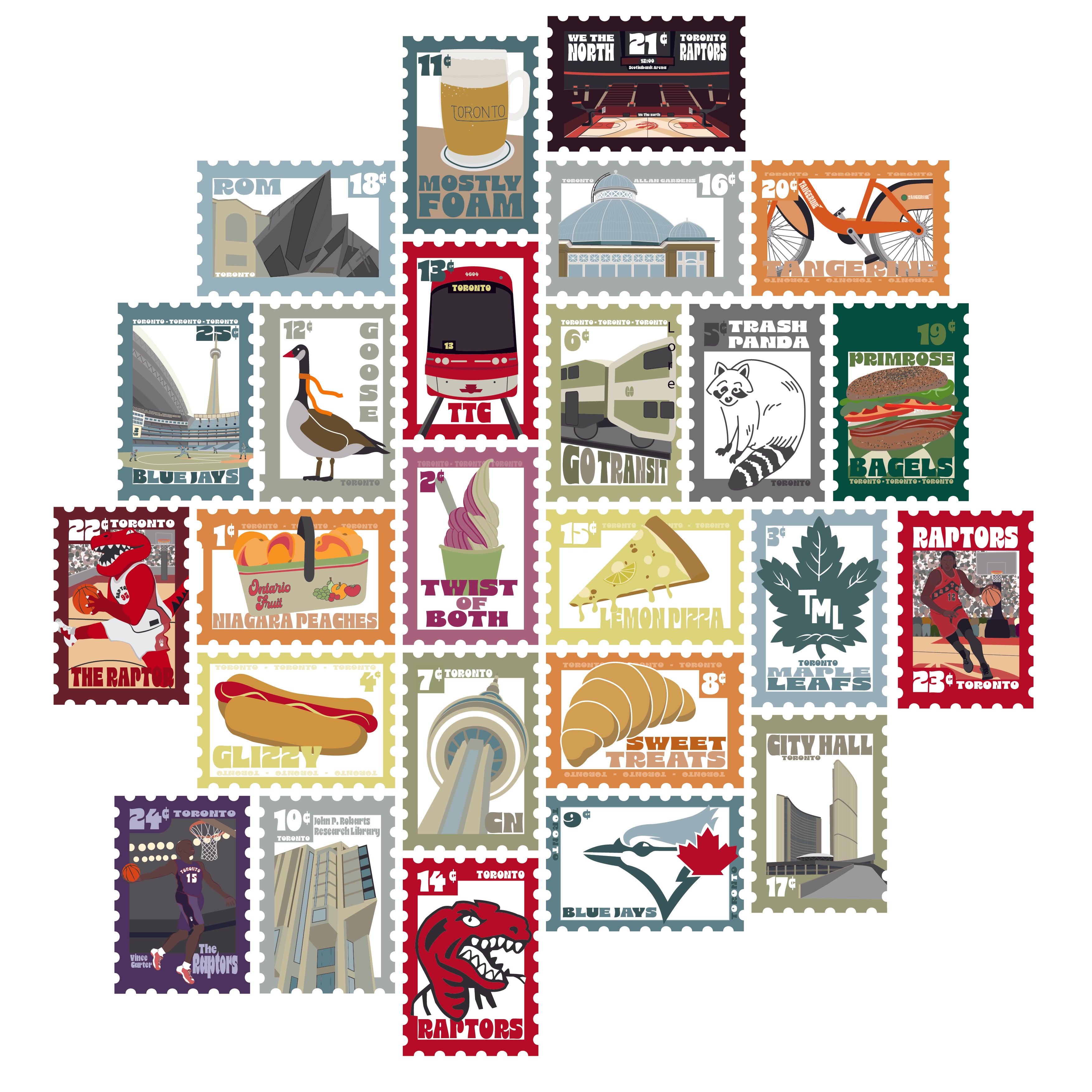 Toonie Stamp Mini Prints