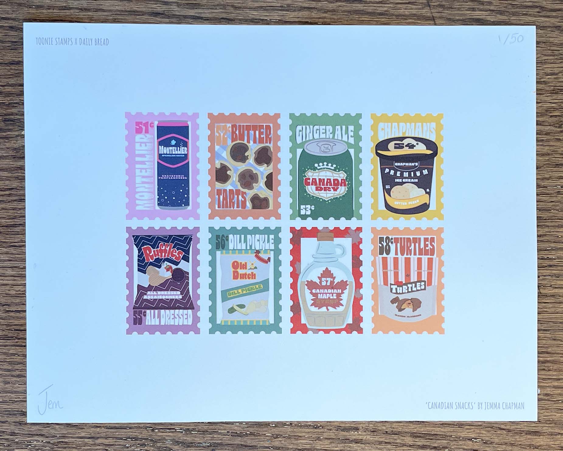 Limited Edition Canadian Snacks Print